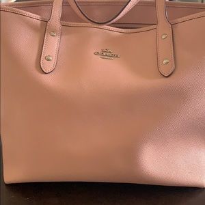 Rose gold coach purse